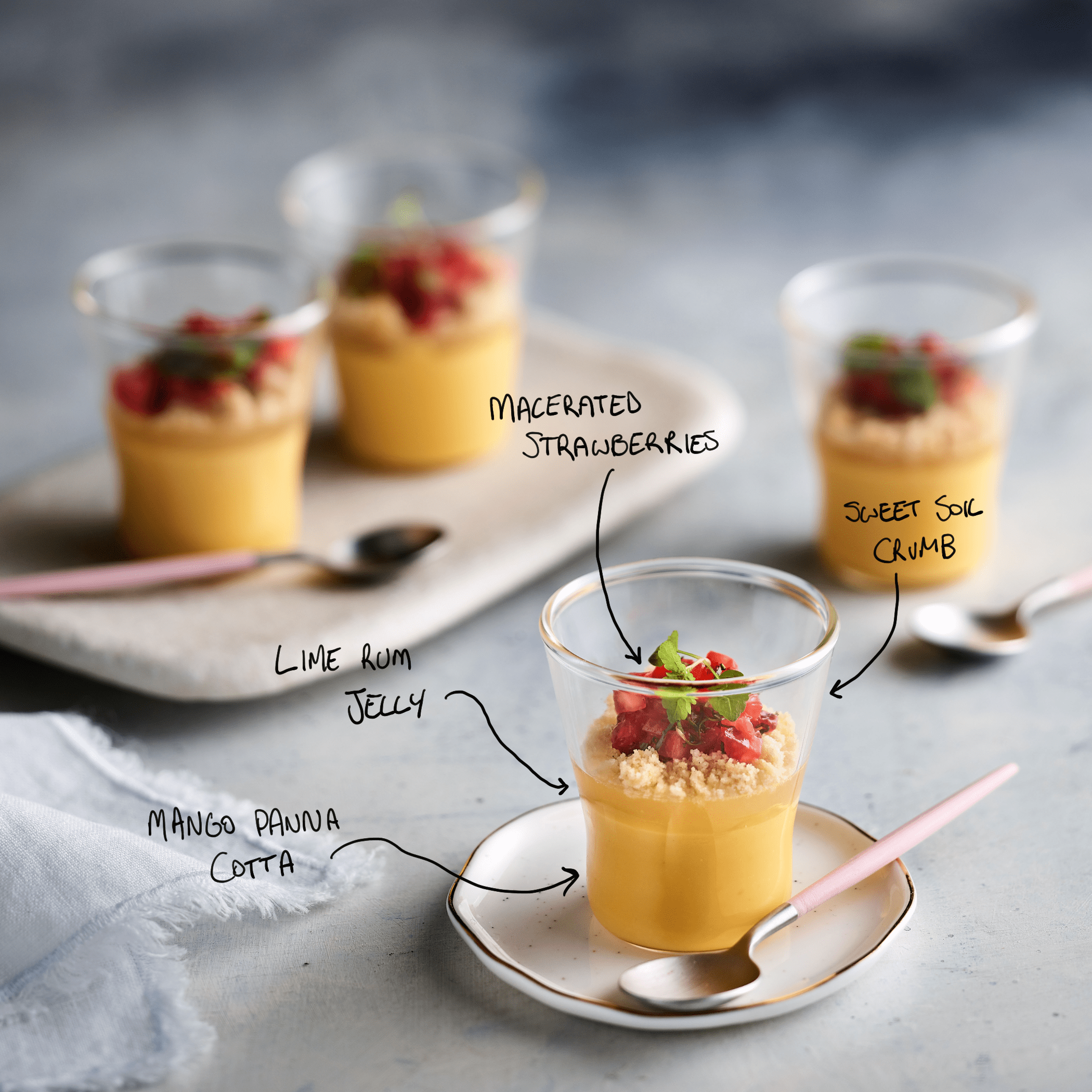 Mango Panna Cotta Canape