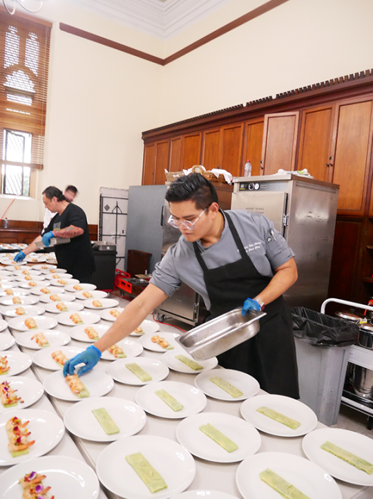 HostCo chef preparing for dinner event