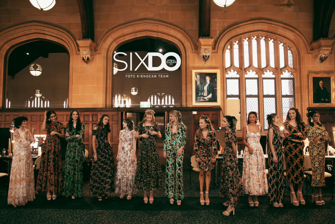 SIXDO models wearing the 2023 Spring/Summer collection preparing to walk the runway
